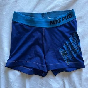 Blue Nike Pro Spandex